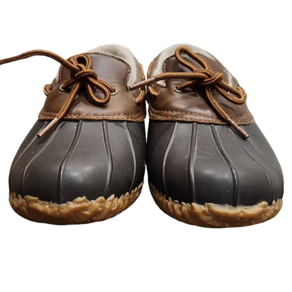JBU by Jambu Womens Gwen Duck Rubber Faux Fur Lining Boat Shoe Size 10M